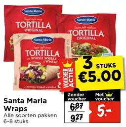 Vomar Voordeelmarkt Santa Maria Wraps aanbieding