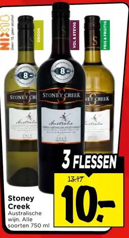Vomar Voordeelmarkt Stoney Creek Australische wijn. Alle soorten aanbieding