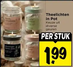 Vomar Voordeelmarkt Theelichten in Pot aanbieding