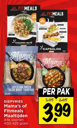 Vomar Voordeelmarkt Alle Mama's of Fitmeals Maaltijden aanbieding