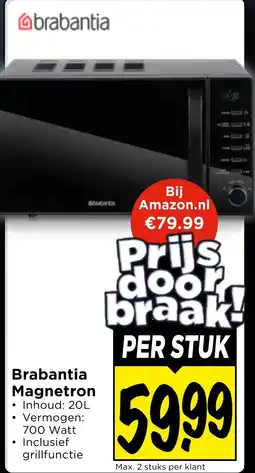 Vomar Voordeelmarkt Brabantia Magnetron aanbieding