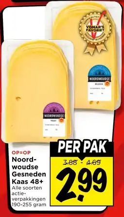 Vomar Voordeelmarkt Noordwoudse Gesneden Kaas 48+ aanbieding