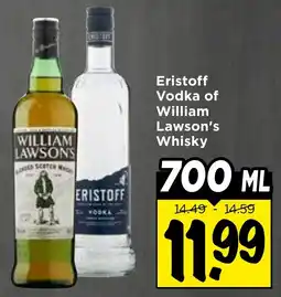 Vomar Voordeelmarkt Eristoff Vodka of William Lawson's Whisky aanbieding