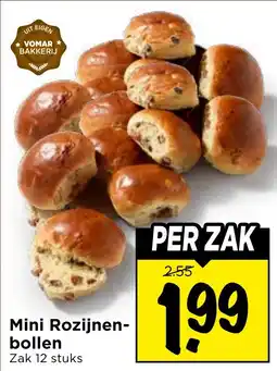 Vomar Voordeelmarkt Mini Rozijnenbollen aanbieding