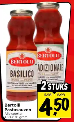 Vomar Voordeelmarkt Bertolli Pastasauzen aanbieding