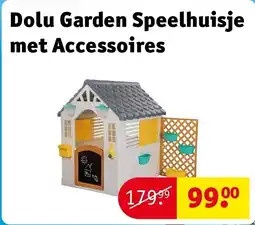 Kruidvat Dolu Garden Speelhuisje met Accessoires aanbieding