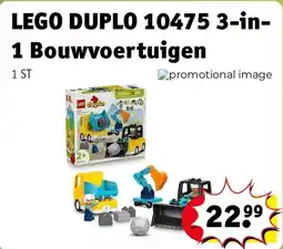 Kruidvat LEGO DUPLO 10475 3-in-1 Bouwvoertuigen aanbieding
