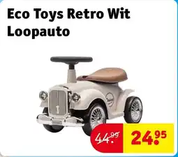 Kruidvat Eco Toys Retro Wit Loopauto aanbieding