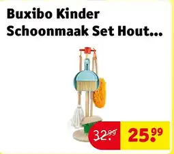 Kruidvat Buxibo Kinder Schoonmaak Set Houten Huishoudelijke Gereedschap Montessori aanbieding