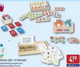 ALDI Houten cijfer- of letterspel aanbieding