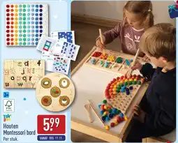 ALDI Houten Montessori bord aanbieding