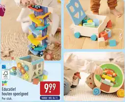 ALDI Educatief houten speelgoed aanbieding