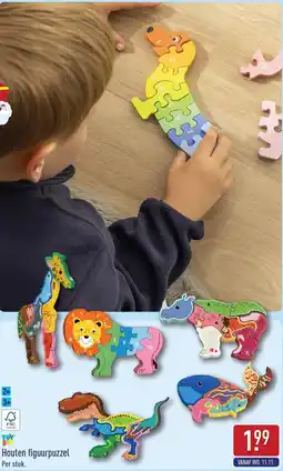 ALDI Houten figuurpuzzel aanbieding