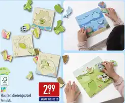 ALDI Houten dierenpuzzel aanbieding