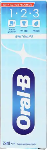 Dirk Oral-B Tandpasta 123 whitening aanbieding