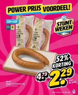 Hoogvliet Verse slagersrookworst XL aanbieding
