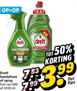 Hoogvliet Dreft handafwas of spray aanbieding
