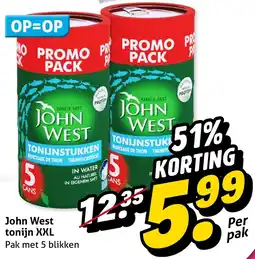 Hoogvliet John West tonijn XXL aanbieding