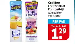 Hoogvliet Coolbest fruitdrink of fruitontbijt aanbieding
