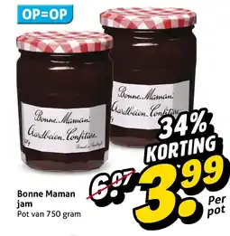 Hoogvliet Bonne Maman jam aanbieding