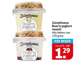 Hoogvliet Zuivelhoeve Boer'n yoghurt muesli aanbieding