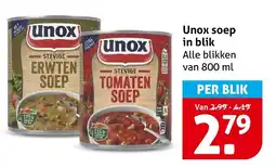 Hoogvliet Alle Unox soep aanbieding