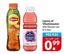 Hoogvliet Alle Lipton of Vitaminwater aanbieding