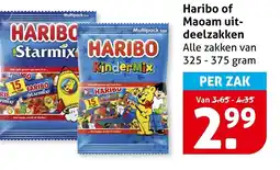Hoogvliet Haribo of maoam uitdeelzakken aanbieding
