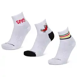 Foot Locker Happy Socks Ankle 3 Pack Sokken Unisex - Wit - Maat 41-46 - Katoen aanbieding