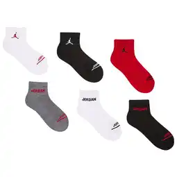 Foot Locker Jordan Kids Ankle 6 Pack Sokken Unisex - Rood - Maat 31 - 34 aanbieding
