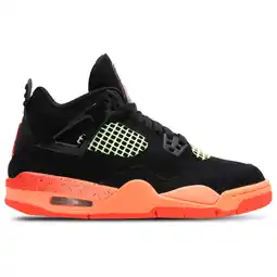 Foot Locker Jordan Retro 4 Kindersneakers - Zwart - Maat 37.5 - Leer aanbieding