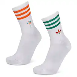 Foot Locker Adidas Coastal Club Mid Cut Crew 2 Pack Sokken Unisex - Wit - Maat 40-42 - Katoen aanbieding