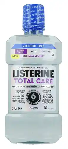 De Online Drogist Listerine Total Care Extra Mild Mint Mondspoeling Alcoholvrij aanbieding