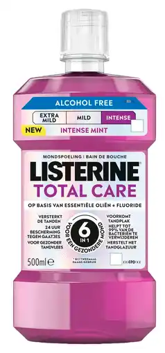 De Online Drogist Listerine Total Care Intense Mint Mondspoeling Alcoholvrij aanbieding