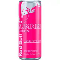 Dekamarkt Red Bull Energy drink white peach aanbieding