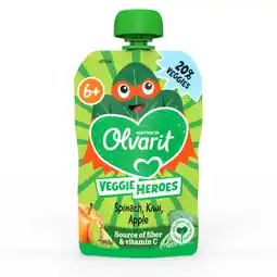 Dekamarkt Olvarit Veggies 6+ maanden appel-kiwi-spinazie aanbieding