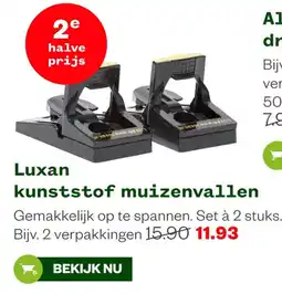 Welkoop Luxan kunststof muizenvallers aanbieding