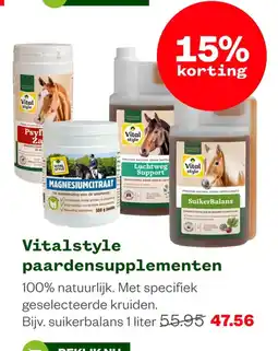 Welkoop Vitalstyle paardensupplementen aanbieding