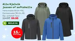 Welkoop Kjelvik jassen of softshells aanbieding