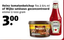Poiesz Heinz tomatenketchup of Wijko satésaus aanbieding