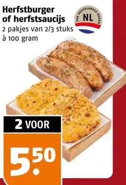 Poiesz Herfstburger of herfstsaucijjs aanbieding