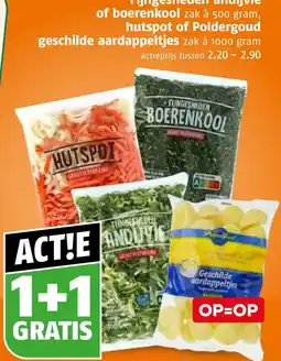 Poiesz Fijngesneden andijvie of boerenkool of hutspot of Poldergoud geschilde aardappeltjes aanbieding