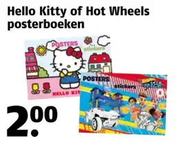Poiesz Hello Kitty of Hot Wheels posterboeken aanbieding
