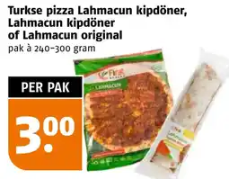 Poiesz Turkse pizza Lahmacun kipdöner, Lahmacun kipdöner of Lahmacun original aanbieding
