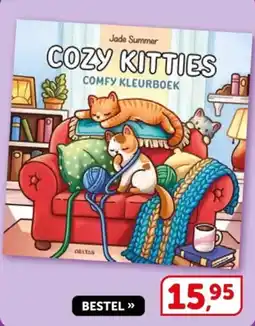 Boekenvoordeel Jade Summer Cozy Kitties Comfy Kleurboek aanbieding