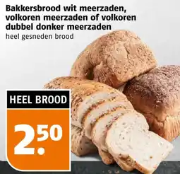 Poiesz Bakkersbrood wit meerzaden, volkoren meerzaden of volkoren dubbel donker meerzaden aanbieding