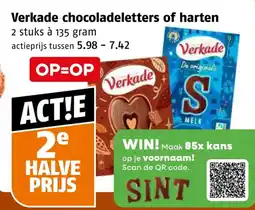 Poiesz Verkade chocoladeletters of harten aanbieding