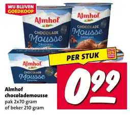 Nettorama Almhof chocolademousse aanbieding
