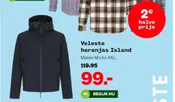 Welkoop Veleste herenjas Island aanbieding