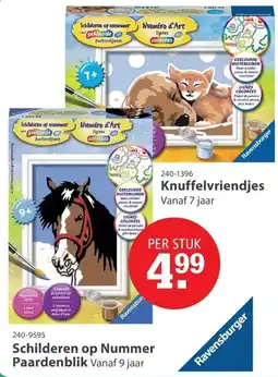 Marskramer Ravensburger Schilderen op Nummer Knuffelvriendjes aanbieding